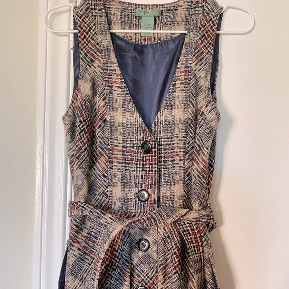 Maple Anthropologie plaid wool dress ASO Rory Gilmore - Picture 9 of 16
